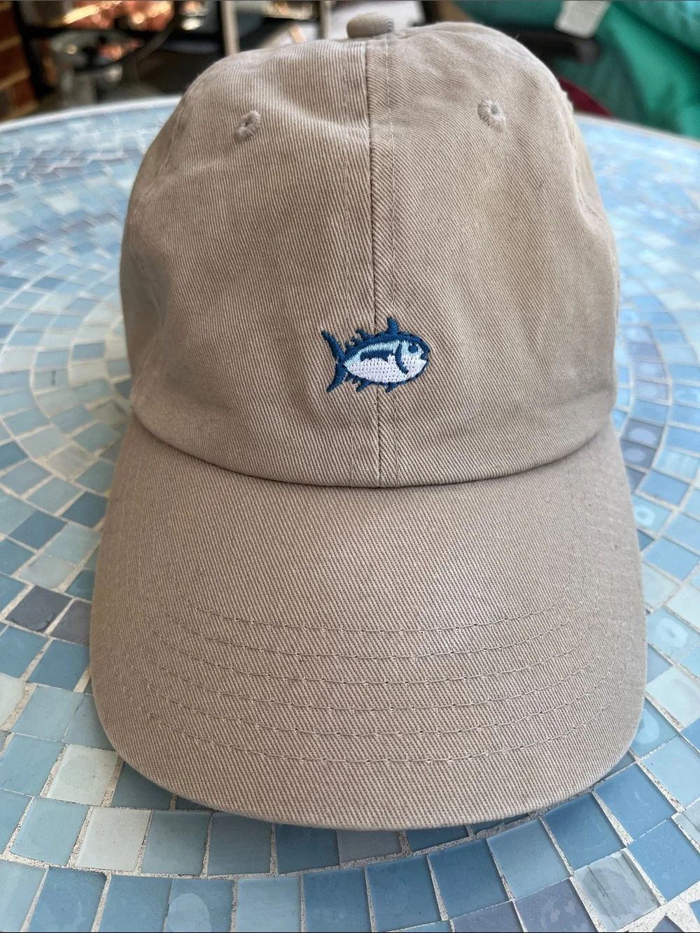 Southern‎ Tide Skipjack Khaki Adjustable Baseball Hat Cap Embroidered Logo